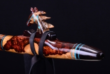 Honduran Rosewood Burl Native American Flute, Minor, Mid A-4, #H25D